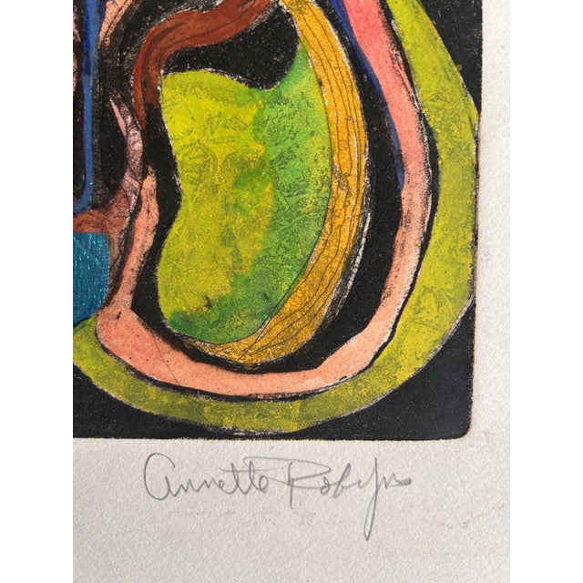 1960s Vintage Modernist Abstract Signed Annette Robyns For Sale In Denver - Image 6 of 6