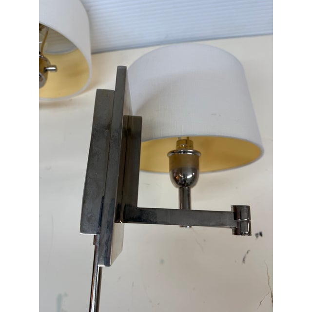 Pottery Barn Swing Arm Corded Wall Sconces, Pair For Sale - Image 11 of 12