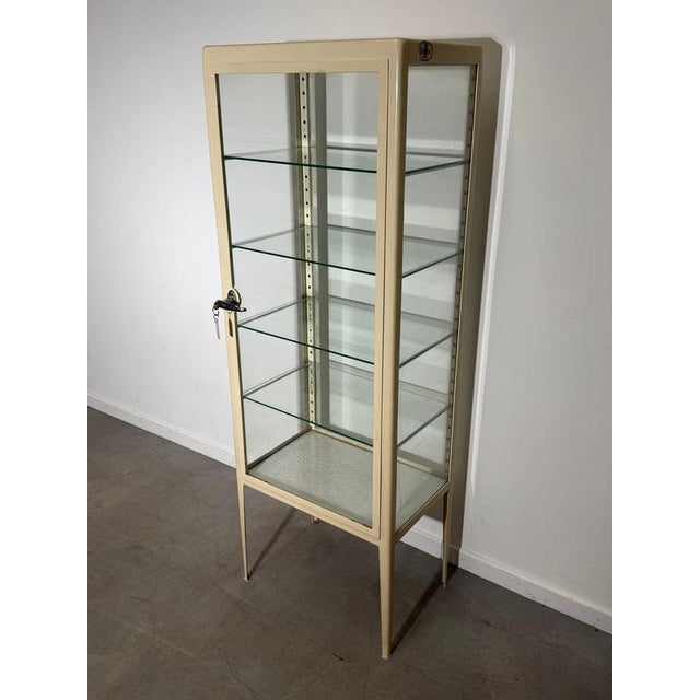 Vintage Medical Cabinet in Glass and Metal, 1950s For Sale - Image 4 of 10