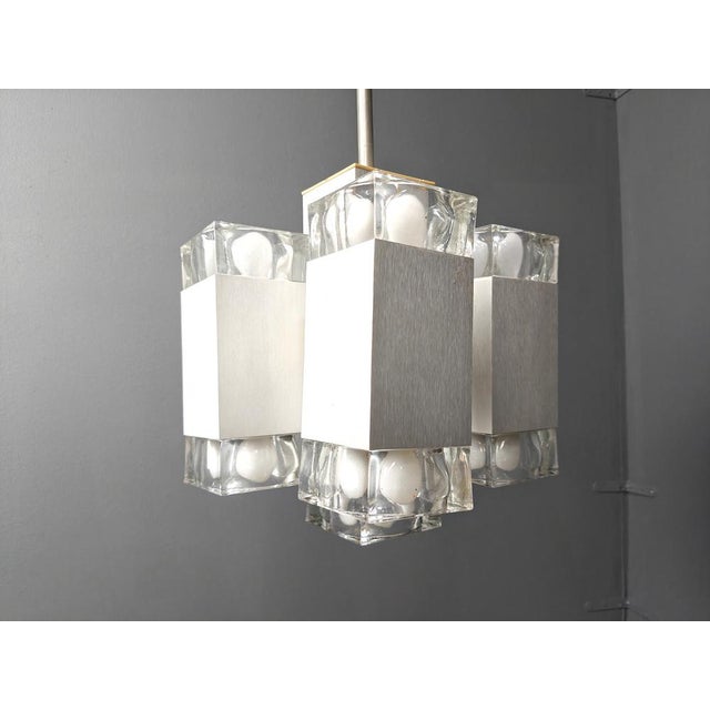 Vintage Italian Cubic Chandelier attributed to Gaetano Sciolari, 1970s For Sale - Image 12 of 12