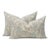 French Blue and Fawn Gray Designer Pillow Pair For Sale