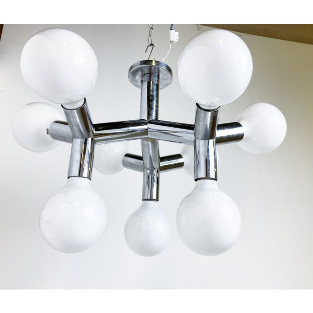 Atomic Ceiling Lamp attributed to J.T. Kalmar, 1970s For Sale - Image 9 of 10