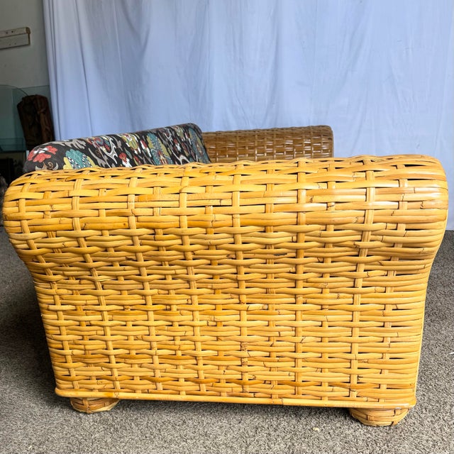 Ralph Lauren Boho Chic Woven Rattan Bamboo Sofa by Ralph Lauren For Sale - Image 4 of 9