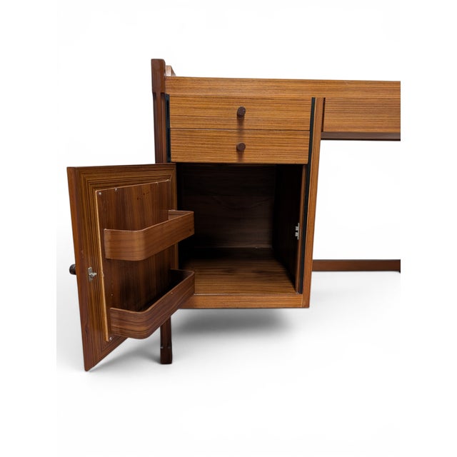 Vintage 3V Dressing Table with Tilting Mirror and Integrated Lamp, 1950s For Sale - Image 3 of 17