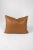 Textile Contemporary Tan Leather + Blue Contrast Pillow For Sale - Image 7 of 7