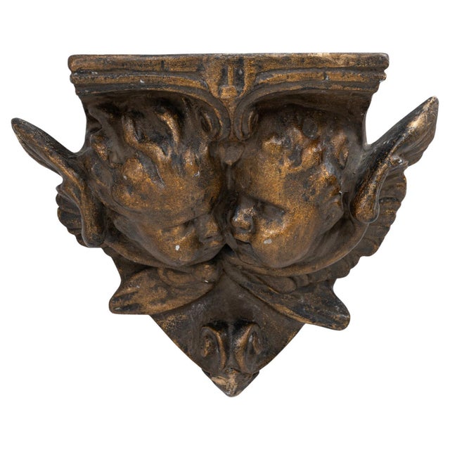 Brass 1900s French Plaster Pedestal Console For Sale - Image 8 of 18