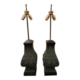 1970s James Mont Style Lamps - a Pair For Sale