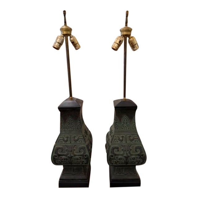 1970s James Mont Style Lamps - a Pair For Sale