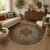 Textile Pasaragd DC Fine Hand Knotted Persian Serapi Design Round Rug For Sale - Image 7 of 7