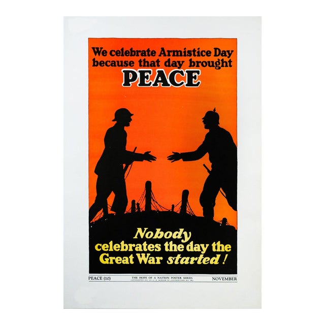 1937 American Hope of a Nation Poster Series, Peace (The Great War) For Sale