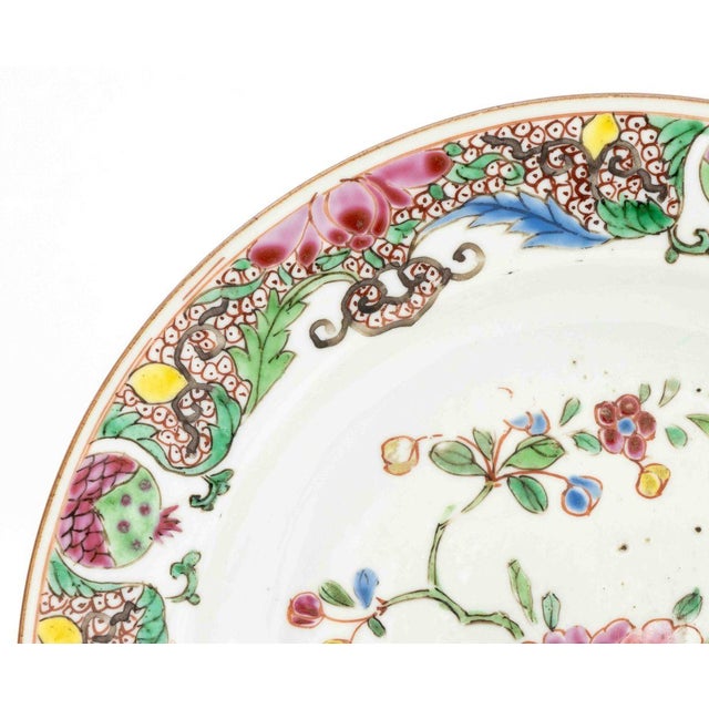 Ceramic Chinese Export Famille Rose Porcelain Plates, 4 For Sale - Image 7 of 18