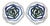 Late 20th Century 18K White Gold Diamond Sapphire Floral Designer Earrings, Pair For Sale