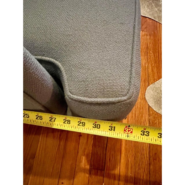 Textile Mid 20th Century Powder Blue Mid-Century Modern Style Accent Chair For Sale - Image 7 of 8