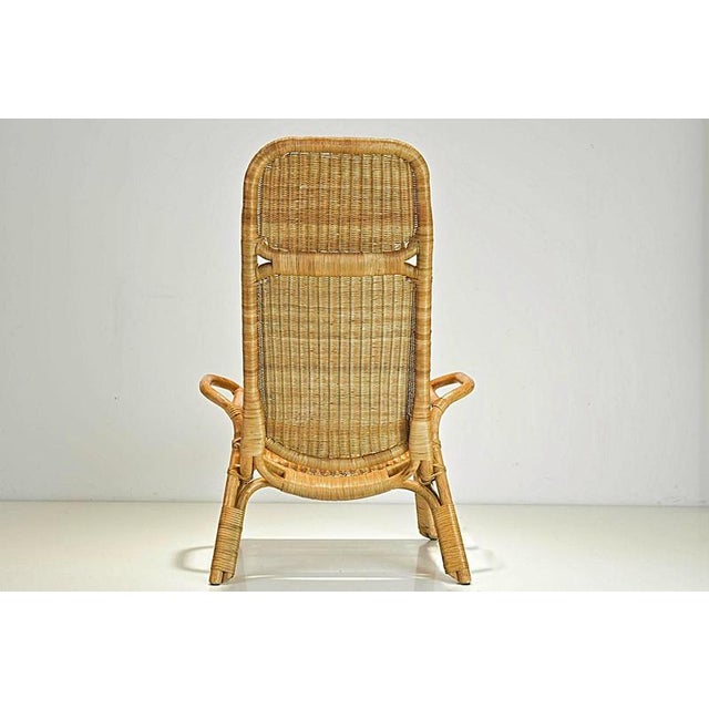 Wickerwork Easy Chair, Italy, 1970 For Sale - Image 8 of 18