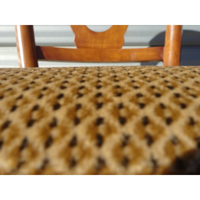 Wooden Chairs with Golden Velvet Top, 1980s, Set of 4 For Sale - Image 13 of 18