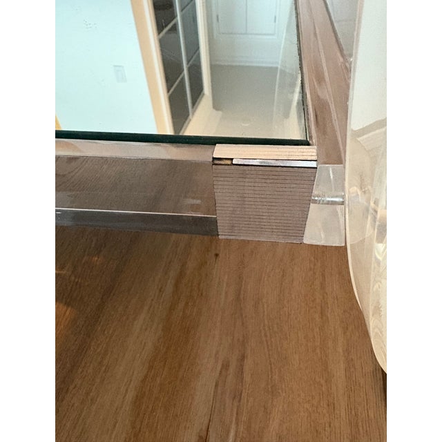 Mid Century Modern Lucite Bar Cart on Casters For Sale - Image 9 of 15