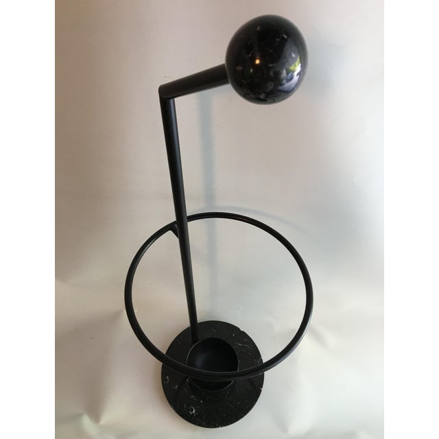 1980s Black Marble Umbrella Holder by Fly Line For Sale In Los Angeles - Image 6 of 11