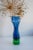 Mid-Century Modern Scandinavian Bright Blue and Emerald Green Glass Vase from Borgström Åseda, Sweden For Sale - Image 4 of 11