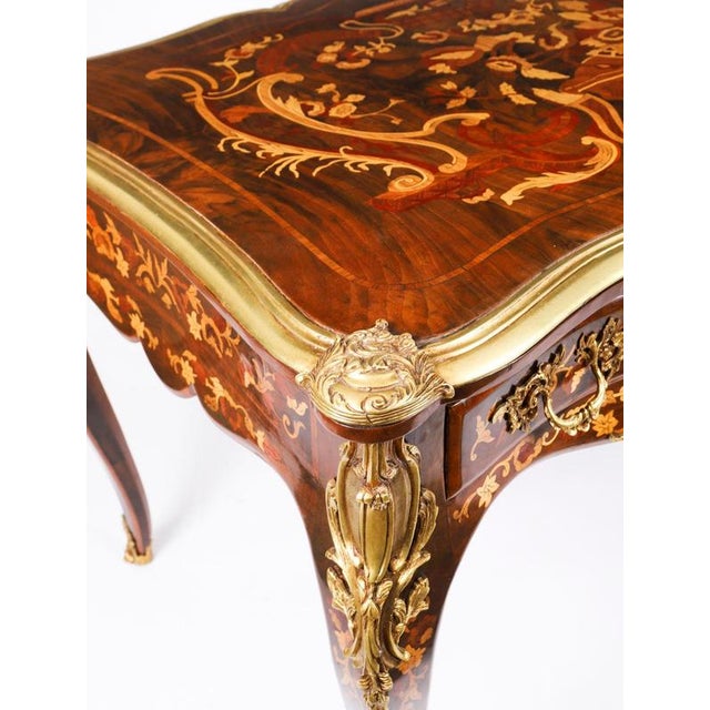 Vintage French Ormolu Mounted Marquetry Desk, 20th Century For Sale - Image 18 of 18