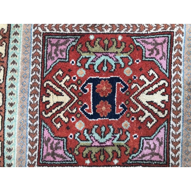 Transylvanian Square Middle Eastern Rug, 1960s For Sale - Image 10 of 14