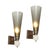 This exquisite pair of modernist Murano glass sconces epitomizes contemporary elegance and expert craftsmanship. Hand-...