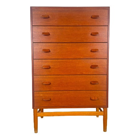Teak Chest of Drawers by Poul M. Volther for FDB Møbler, 1960s For Sale
