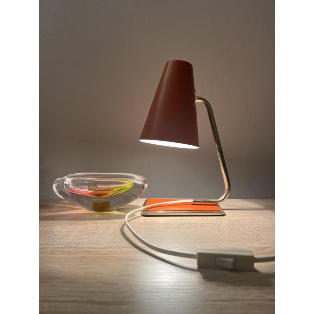 Vintage Table Lamp in Metal, 1960s, in Very Good conditions. Designed 1960 to 1969 European Plug (up to 250V).The wiring...