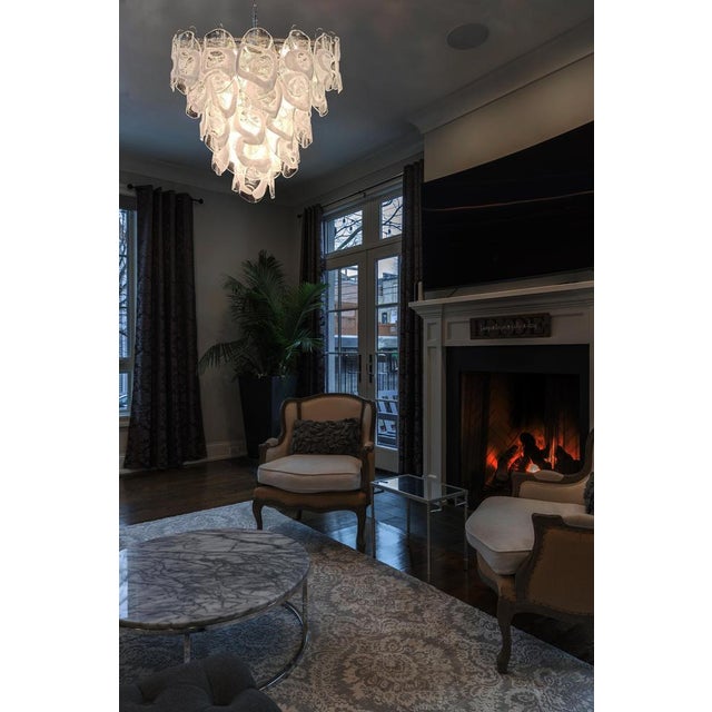 Gold Large Italian Murano Glass Chandelier, 1970s For Sale - Image 8 of 18