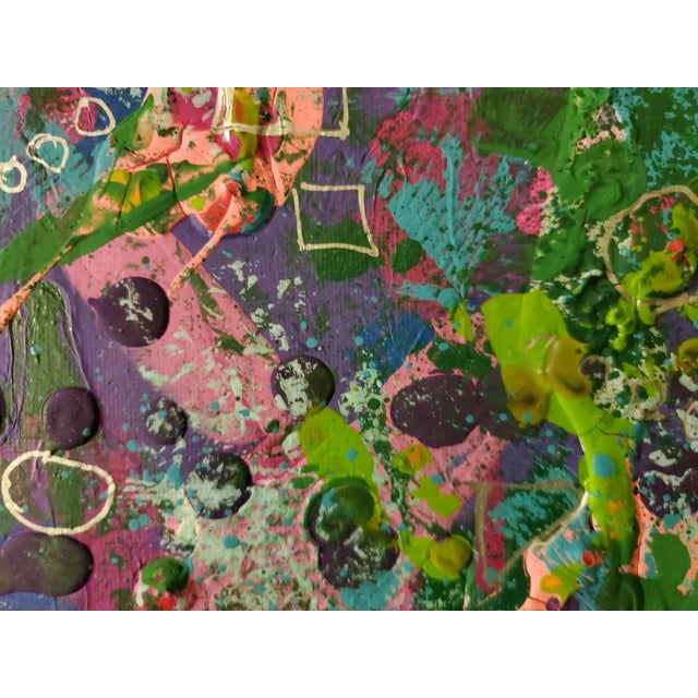 Lovely 8 by 10 Acrylic painting on canvas. All the colors of summer the flowers and grasses and the cloudy sky. With...