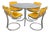 Vintage Space Age Dinner Table and Chairs in the style of Gastone Rinaldi, 1960s, Set of 5 For Sale