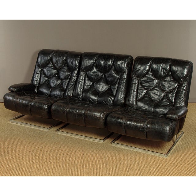 Vintage Modular Leather Sofa from Tetrad, 1970s, Set of 3 For Sale - Image 15 of 15