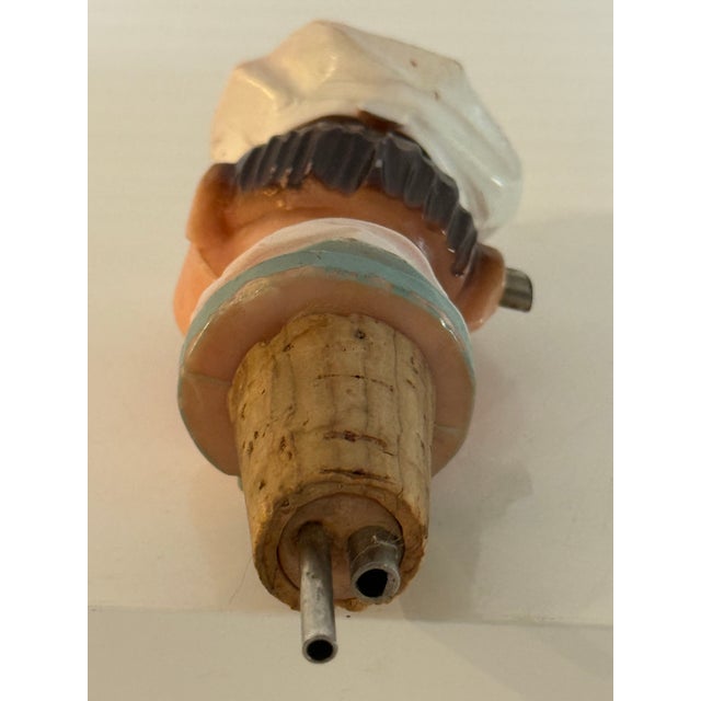Wood Vintage Working Figural Chef Bottle Pourer — Mid-Century Novelty Barware For Sale - Image 7 of 12