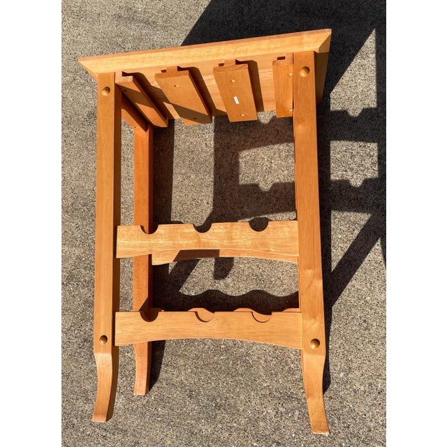 Brown Vintage Wine Rack With Storage for Glasses From Thailand For Sale - Image 8 of 10