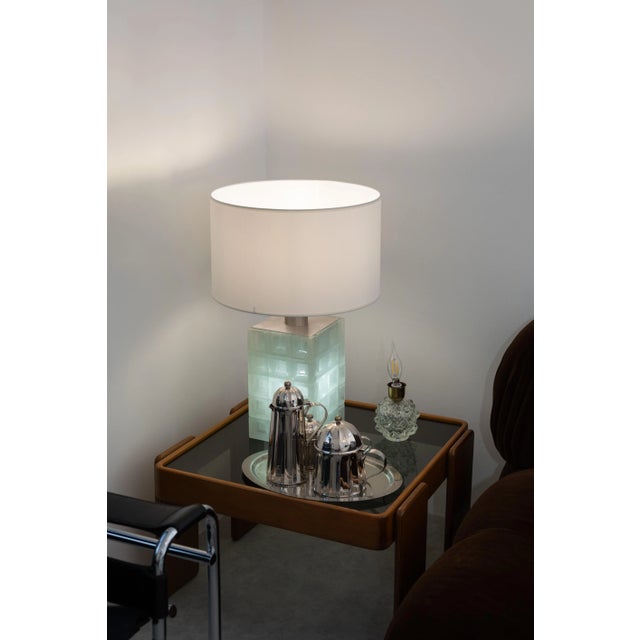 Vintage Murano Glass Cube Table Lamp by Albano Poli for Poliarte, 1970s For Sale - Image 6 of 9