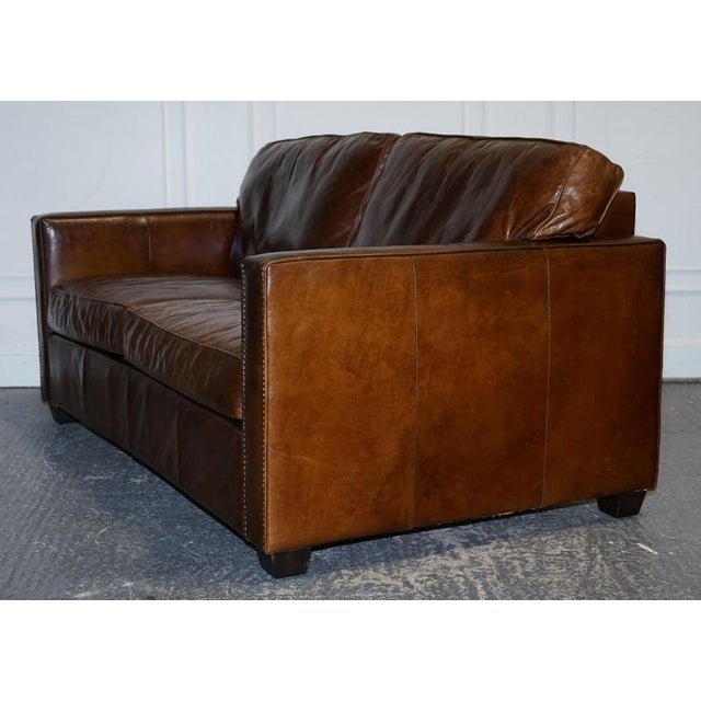 Viscount Sofa in Brown Leather from Timothy Oulton For Sale - Image 12 of 15