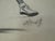 Original Signed Graphite Illustration of Female Tennis Player, 7" X 9.25". For Sale In Atlanta - Image 6 of 7