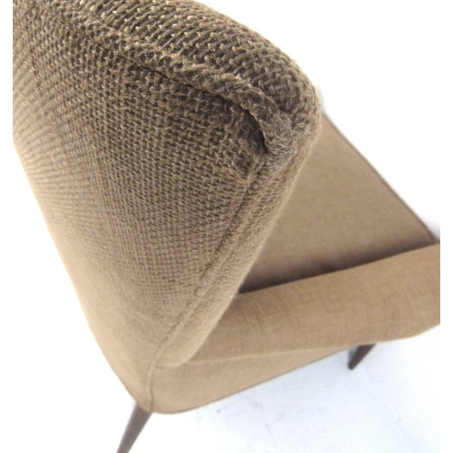 Mid 20th Century Vintage Tweed Mid-Century Wingback Lounge Chair For Sale - Image 10 of 10