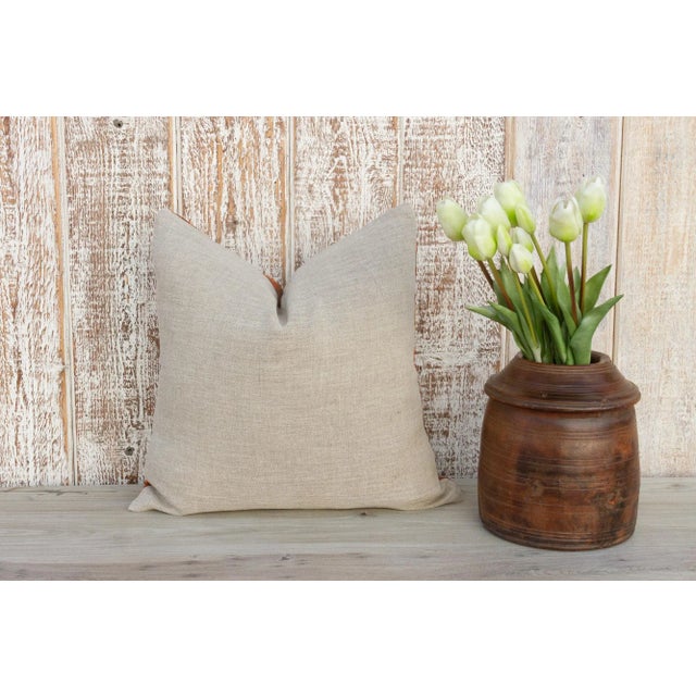 Brown Heer Antique Indian Folk Pillow For Sale - Image 8 of 10