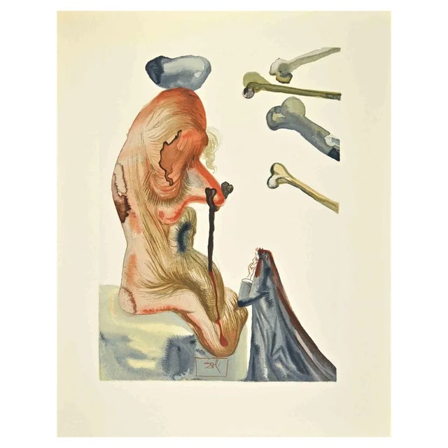 Salvador Dali, The Fraudulent, Woodcut Print, 1963 For Sale