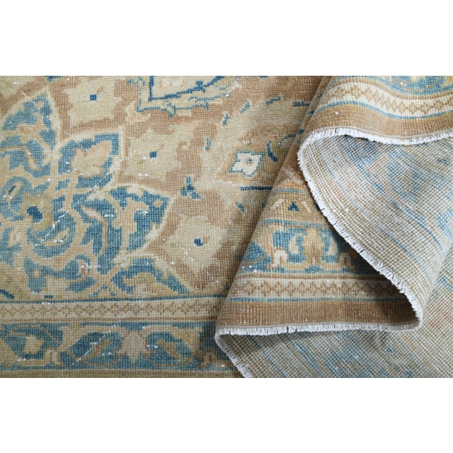 1970s Vintage Persian Handmade Wool Cotton Brown Area Rug For Sale - Image 9 of 11
