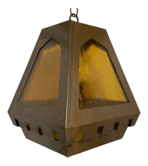 1970s Art and Craft Style Copper Hanging Lantern