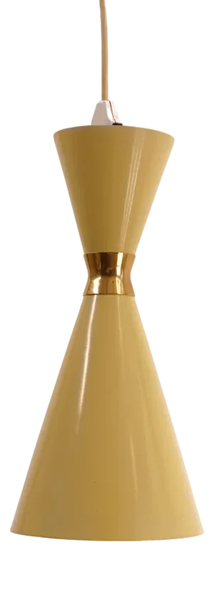 Yellow Diabolo Hanging Lamp from Bag Turgi, 1950s