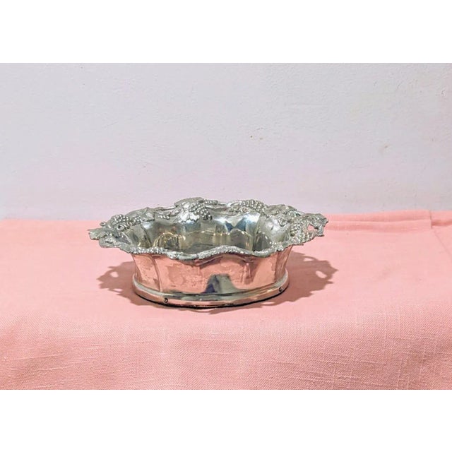 Antique English Wine Coaster Attributed to Corbell & Co With Grape Motif For Sale - Image 9 of 12