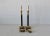 Brass Frederick Cooper Style Brass Candlesticks Paw Footed Table Lamps Vintage Hollywood Regency-A Pair For Sale - Image 8 of 10