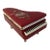Mid-Century Ruby Red Alabaster Piano Trinket Box For Sale