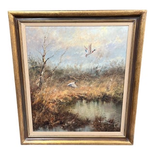 1930s Oil Painting by German Artist Hans Hansung For Sale