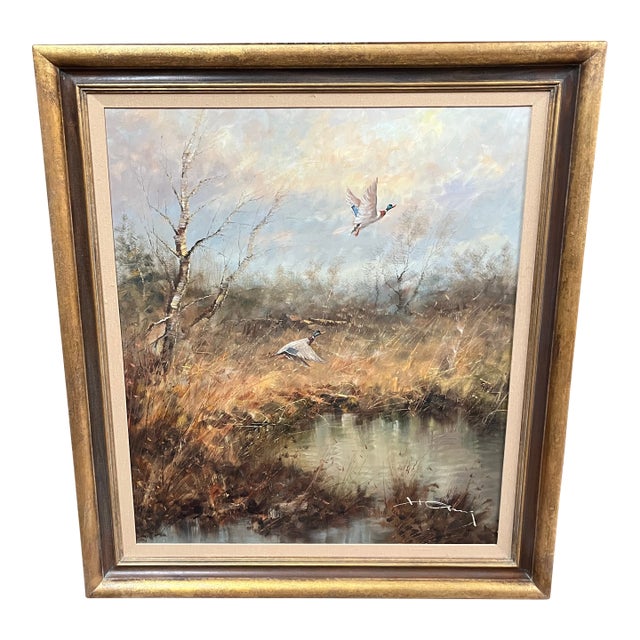 1930s Oil Painting by German Artist Hans Hansung For Sale