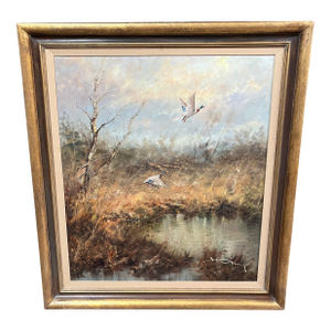 1930s Oil Painting by German Artist Hans Hansung