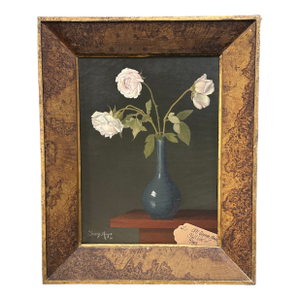 Antique Still Life Painting of Flowers