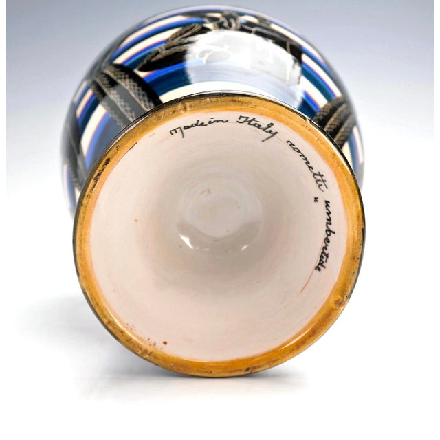 Art Deco Early 20th Century Vase With Nude, Comedy and Tragedy Masks, by Rometti For Sale - Image 3 of 4